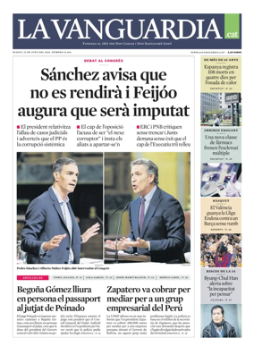 Cover of La Vanguardia (Catala)