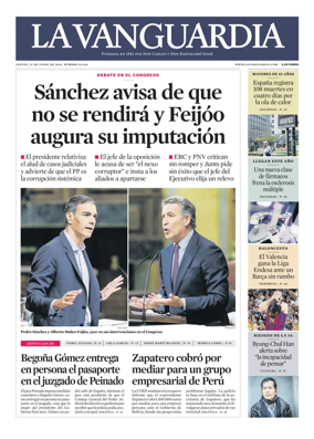 Cover of La Vanguardia