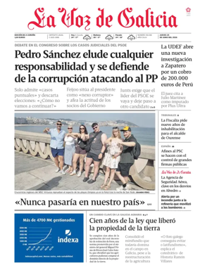 Cover of La Voz de Galicia (A Coruna)
