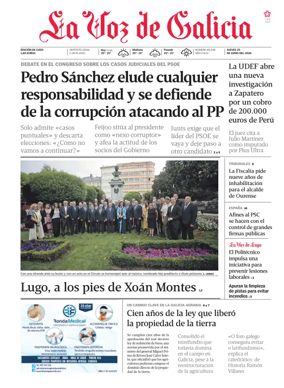 Cover of La Voz de Galicia (Lugo)