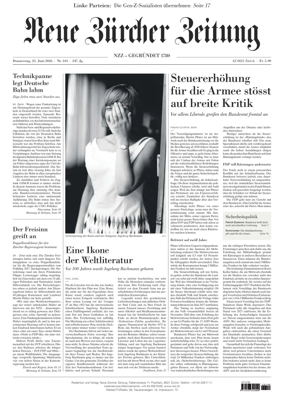 Cover of Neue Zurcher Zeitung