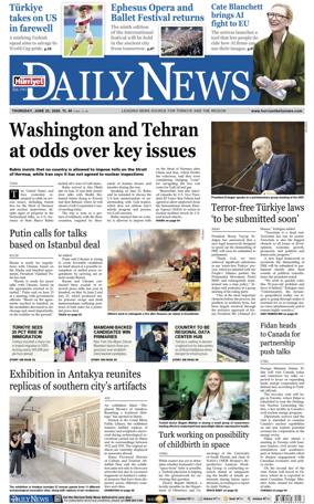 Cover of Hurriyet Daily News & Economic Review