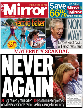 Cover of Daily Mirror