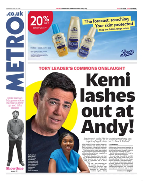 Cover of Metro (UK)