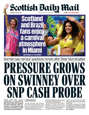 Cover of Scottish Daily Mail