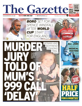 Cover of Teesside Evening Gazette