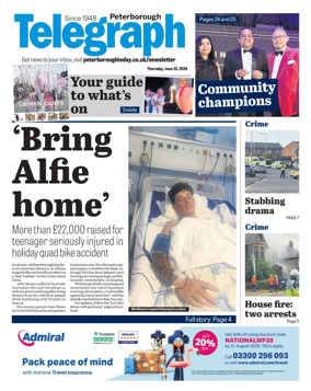 Cover of The Peterborough Evening Telegraph