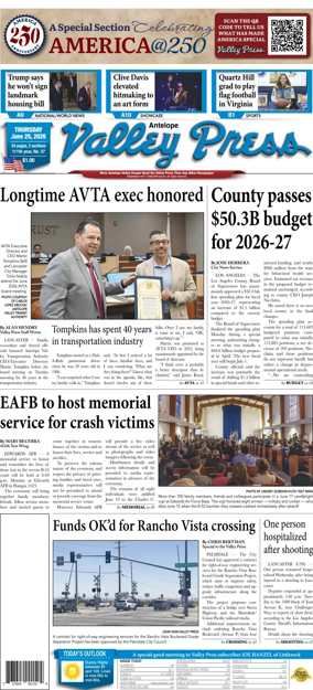 Cover of Antelope Valley Press