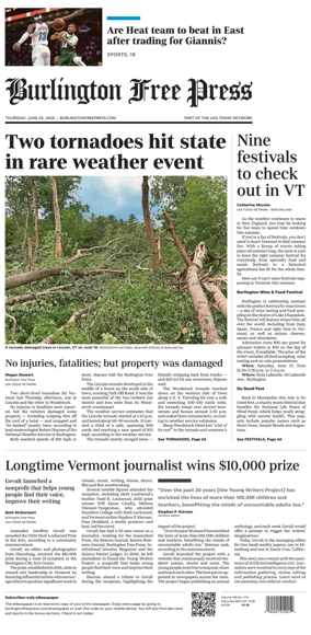 Cover of Burlington Free Press