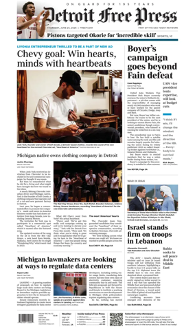 Cover of Detroit Free Press