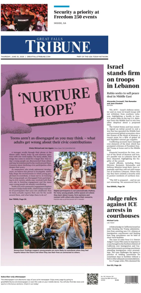 Cover of Great Falls Tribune