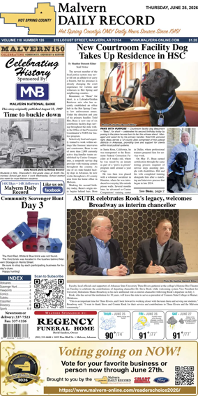 Cover of Malvern Daily Record