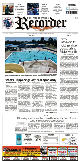 Cover of Porterville Recorder