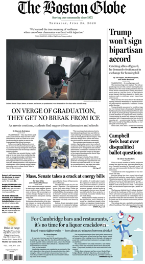 Cover of The Boston Globe