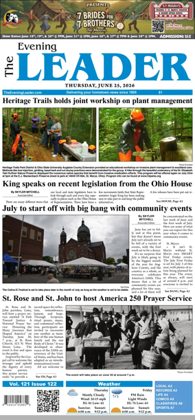 Cover of The Evening Leader