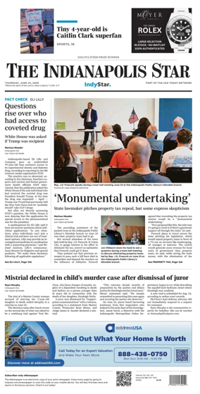 Cover of The Indianapolis Star