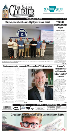 Cover of The Saline Courier
