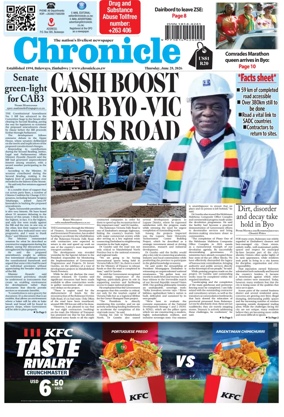 Cover of Chronicle (Zimbabwe)