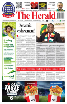 Cover of The Herald (Zimbabwe)