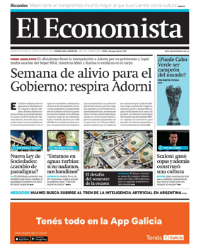 Cover of El Economista (Argentina)