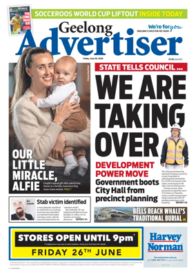 Cover of Geelong Advertiser