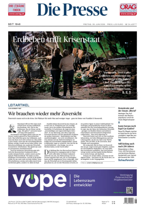 Cover of Die Presse