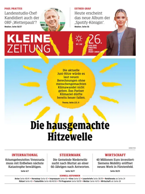 Cover of Kleine Zeitung Steiermark