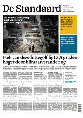 Cover of De Standaard
