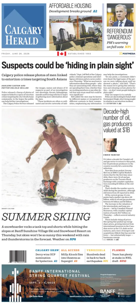 Cover of Calgary Herald