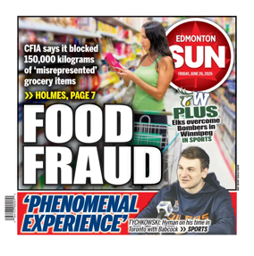 Cover of Edmonton Sun