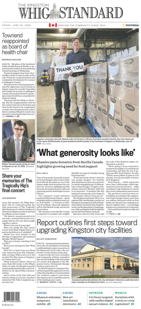 Cover of Kingston Whig-Standard