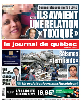 Cover of Le Journal de Quebec