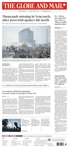 Cover of The Globe and Mail (Ontario Edition)