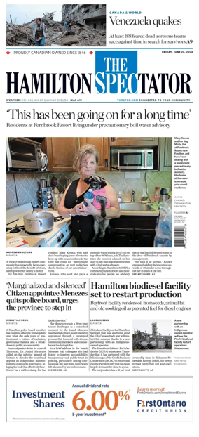 Cover of The Hamilton Spectator