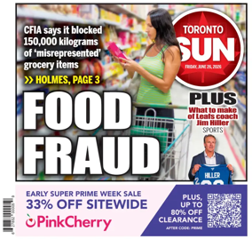 Cover of Toronto Sun