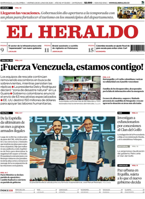 Cover of El Heraldo (Colombia)