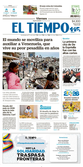 Cover of El Tiempo (Bogota)
