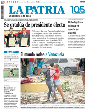 Cover of La Patria (Colombia)
