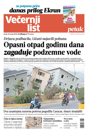 Cover of Vecernji list - Hrvatska