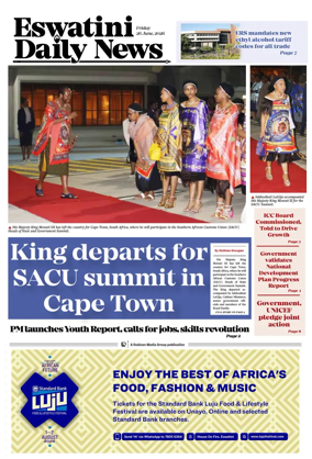 Cover of Eswatini Daily News