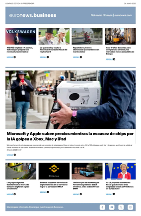 Cover of Euronews Business (Spanish) Compiled Edition