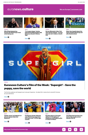 Cover of Euronews Culture and Sport Compiled Edition