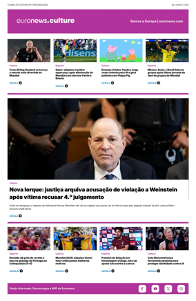 Cover of Euronews Culture and Sport (Portuguese)