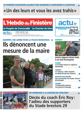 Cover of L'Hebdo du Finistere - Le Progres de Cornouaille Le Courrier du Leon