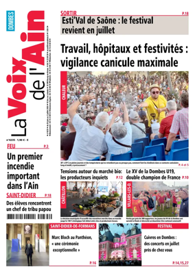 Cover of La Voix de l’Ain Dombes