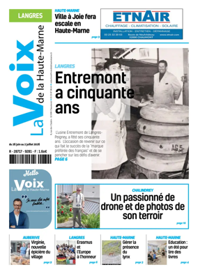 Cover of La Voix de la Haute-Marne edition Langres