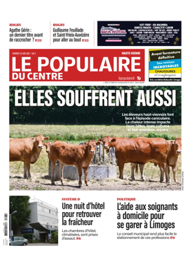 Cover of Le Populaire du Centre (Haute-Vienne)