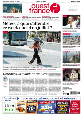 Cover of Ouest France (Angers / Segre)