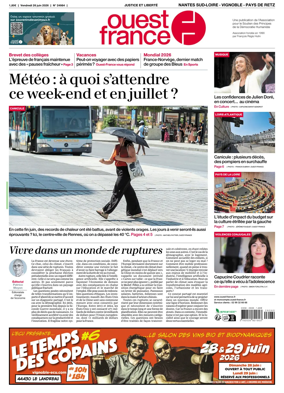 Cover of Ouest France (Nantes / Sud-Loire / Vignoble)