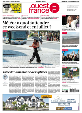 Cover of Ouest-France (Quimper Centre-Finistere)